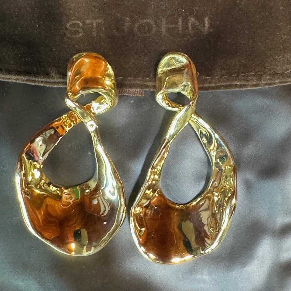 St. John “Bold Gold” Sculpted Earrings